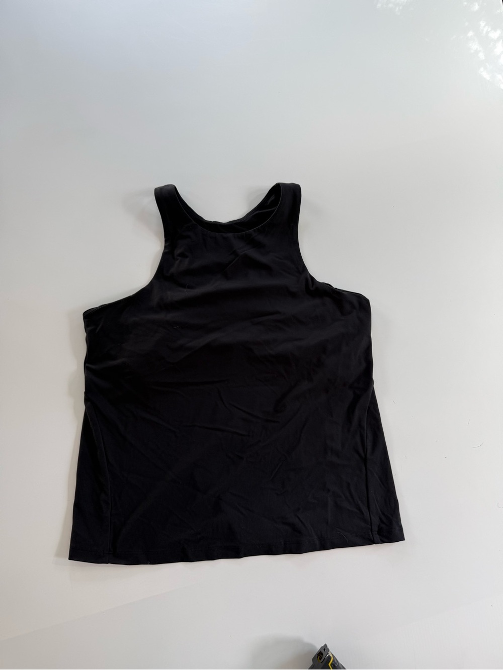 All In Motion Racer Back Tank Top Womens L Black Shelf Bra Casual Athleisure